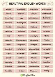 70 beautiful english words with