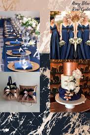 Navy Blue Rose Gold Wedding Theme gambar png