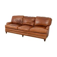 whittemore sherrill brown leather sofa