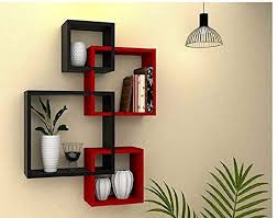 Wall Shelf Set Of 4 Home Decor Red