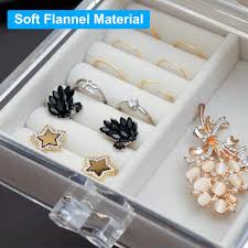 acrylic jewelry organizer box with 4