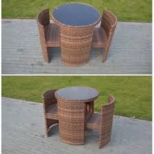 china round small poly rattan outdoor