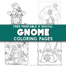 gnome coloring pages both printable and