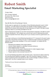 email marketing specialist cover letter