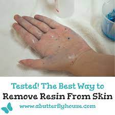 remove resin from skin