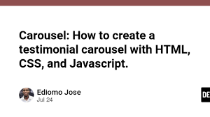 testimonial carousel with html css