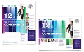 Business Leadership Conference Poster Template Design
