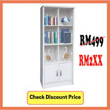 Tier Display Cabinet Bookcase White