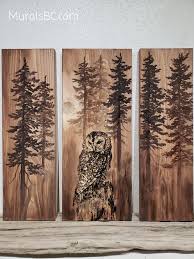 Handmade Original Owl Wood Wall Art