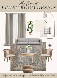 transitional living room design on a