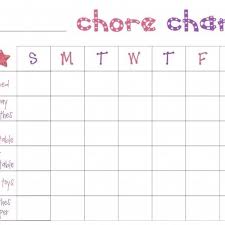 Free Printable Chore Charts For Girls Printables And Menu