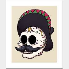 Male Dia De Los Muertos Sugar Skull