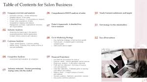 salon business plan powerpoint