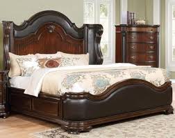 Leather Headboard Upholstered Panel Bed
