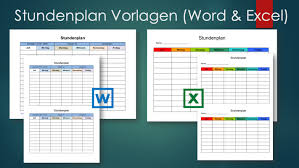 Blanko tabellen zum ausdruckenm / tageszeitplanvor. Stundenplan Vorlage Word Excel Kostenlos Downloaden