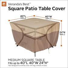Earth Square Patio Table Cover
