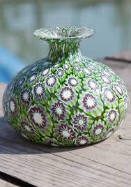 Venetian Glass Vase Onion Shaped With