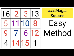 4x4 Magic Square 4 By 4 Magic Square