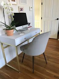 Simple desk and chair in master bedroom can make a statement most bedroom offices should feature narrow desks so they don't dominate the space. My Desk In Master Finding Beauty Mom