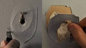 repair small hole in plasterboard