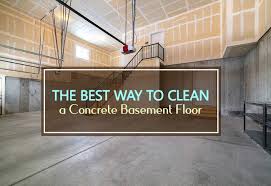 to clean a concrete basement floor