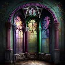 Stained Glass Windows And A Door