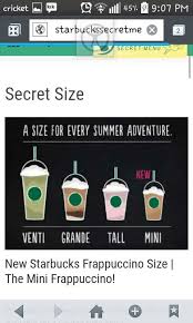 Size Chart In 2019 Starbucks Frappuccino Starbucks Coffee