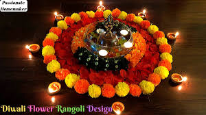 Flower Rangoli Design For Diwali Diwali Home Decor Diy Rangoli Design For Diwali