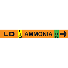 Liquid Drain Ammonia Pipe Markers Graphic Products