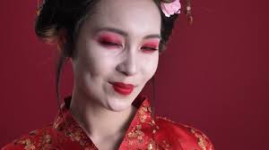 make up of anese geisha stock photo