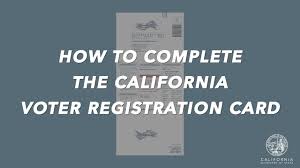 completing the ca voter registration