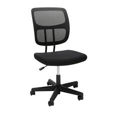 Buy office star deluxe armless wood bankers desk chair with wood seat, fruit wood: Adjustable Armless Mesh Office Chair Black Ofm Target