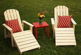 five piece outdoor adirondack furniture set