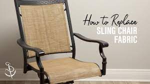 replace two piece sling chair fabric