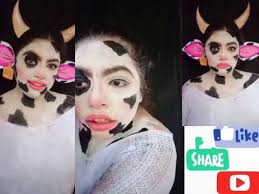 no face paint cow creative makeup cow