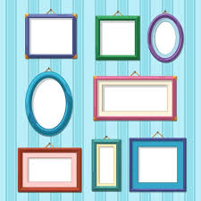 picture frame set on wall flat photo