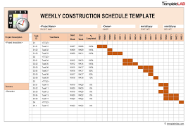 23 construction schedule templates in