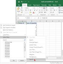 Ms Excel 2016 How To Show Top 10 Results In A Pivot Table
