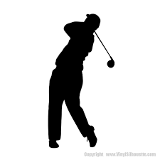 Life Size Golfer Silhouette Wall Decals