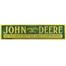 John Deere Painted Wood Decorative Sign