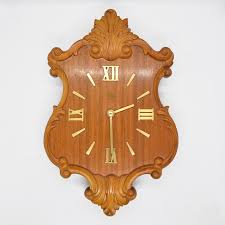 Vintage Rustic Wooden Wall Clock By Ebg