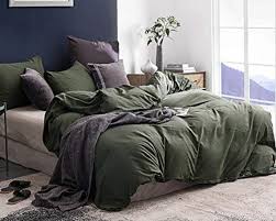 avocado green duvet cover with on
