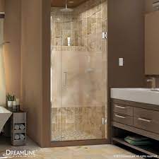unidoor plus half frosted glass shower door