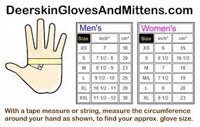 Glove Hand Size Chart For Men And Women