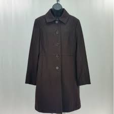 Kenneth Cole Reaction Size 12 Brown Wool Coat