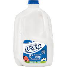 2 reduced fat milk plastic gallon