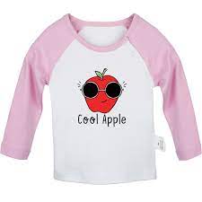 cool apple funny t shirts newborn baby