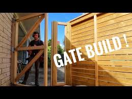 Wooden Gate With Horizontal Slats