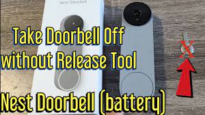 Nest Doorbell (battery): How to Take Off Mount without Release Key Tool  (with Examples) - YouTube