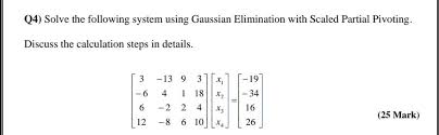Using Gaussian Elimination
